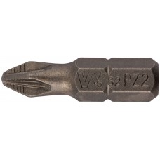 Биты WP, сталь S2, с насечкой, Профи, 25 мм PZ2, 20 шт. (57582)
