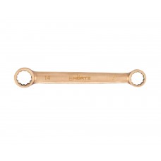 Ключ гаечный накидной двусторонний плоский 13х14 искробезопасный сплав BeCu 153A-1314, HORTZ