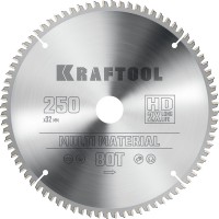 Пильный диск по алюминию Multi Material, 250 х 32 мм, 80Т KRAFTOOL 36953-250-32