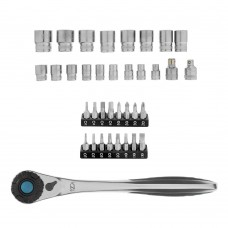 Набор торцевых головок, трещотка 120 зубьев, 1/2