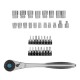 Набор торцевых головок, трещотка 120 зубьев, 1/2, CrV, 36 предметов Gross