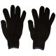 Перчатки вязаные упрочненные ( 5 нитей ) черные х/б (12496)