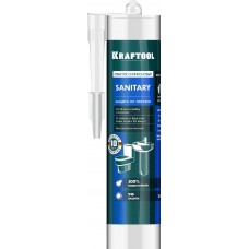 Санитарный силиконовый герметик SANITARY, 300 мл, прозрачный KRAFTOOL 41255-2