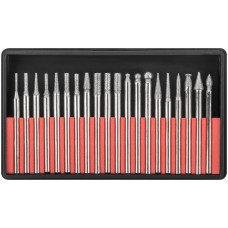 Шарошки, усиленная сталь с алмазным напылением, штифт диам. 3 мм, 20 шт. (36483)