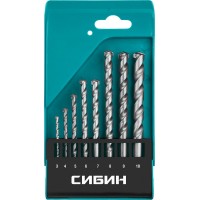 Набор сверл по бетону 8 шт: d 3-4-5-6-7-8-9-10 мм СИБИН 29112-H8