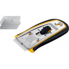 Скребок 40 мм, 5 доп. лезвий, с выдвижным лезвием STAYER 08537