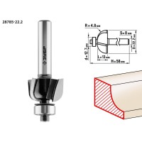 Фреза кромочная калевочная №2 22.2?13 мм радиус 4.8 мм ЗУБР Профессионал 28785-22.2