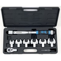 Динамометрический ключ в наборе со сменными насадками, 8пр., 15-80Нм (AQC-S002NM) Licota