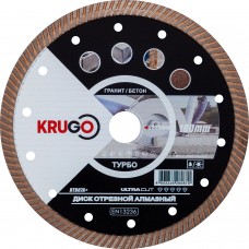 Диск алмазный турбо по граниту 180 x 2.4 x 22.23 x 10mm KRUGO (RTB07A+)