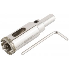 Коронка кольцевая по керамограниту, камню и кафелю алмазная с центровочным сверлом 20х70 мм (16208)