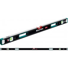 Сверхпрочный магнитный уровень A-RATE CONTROL, 2000 мм, точность 0.3 мм/м, с зеркальным глазком KRAFTOOL 34988-200