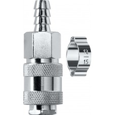 Переходник штуцер «елочка», 10 мм – рапид муфта, с хомутом KRAFTOOL 06596-10