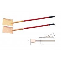 Лопата совковая с черенком европейского типа, искробезопасный сплав BeCu 198B-1002, HORTZ