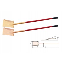 Лопата совковая с черенком европейского типа, искробезопасный сплав BeCu 198B-1002, HORTZ