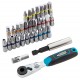 Набор бит, 1/4, магнитный адаптер, сталь S2, пластиковый кейс, 33 предмета Gross (11365)