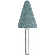 Шарошка абразивная ( по камню, мрамору, кафелю), хвостовик 6 мм, конус с закруглением 25 х 35 мм (36981)