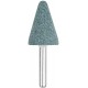 Шарошка абразивная ( по камню, мрамору, кафелю), хвостовик 6 мм, конус с закруглением 25 х 35 мм (36981)