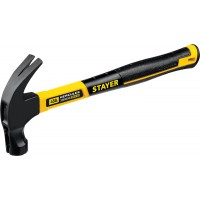 Молоток-гвоздодёр столярный с фиберглассовой рукояткой Professional Hercules-M STAYER 450 г 2027-450_z01  