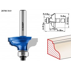 Фреза кромочная калевочная №5 34.9?15 мм радиус 4.8 мм ЗУБР Профессионал 28706-34.9