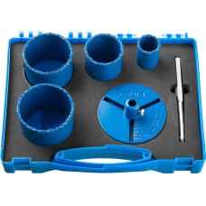 Набор кольцевых коронок 6 шт, 33, 53, 67, 73 мм, карбид вольфрама ЗУБР Профессионал 33350-H6_z01