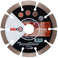 Диск алмазный сегментированный (Кирпич,бетон,гранит) 125 x 2.0 x 22.23 x 10mm KRUGO (RSA05A)