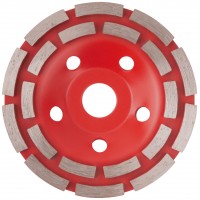 Диск алмазный шлифовальный, посадочный диаметр 22,2 мм, сегментный, двойной ряд 125 мм (39515)