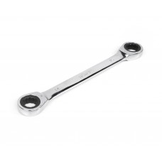 Ключ накидной двусторонний 14х15 мм трещоточный хромирование HORTZ