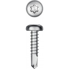 Саморез нержавеющий 16?3.5 мм DS-P А2 сверло полукруглая головка ТХ15 1000 шт KRAFTOOL 300931-35-016