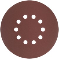 Круги шлифовальные с отверстиями (липучка), алюминий-оксидные, 225 мм, 5 шт. Р 180 (39898)
