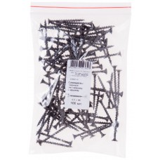 Саморезы черные по гипроку к дереву 3,5 х 45 100 шт Фасовка (22045-0)