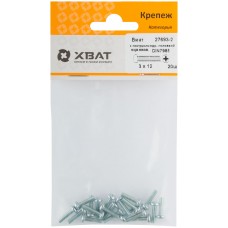 Винт с полуцилиндрич. головкой с полной резьбой оцинков. DIN 7985 3х12 20 шт.(фасовка) (27693-2)