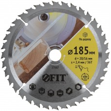 Диск пильный для циркулярных пил по дереву, спец. форма зуба 185 х 20/16 х 36Т (37687)