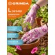 GRINDA PROTECT, L (9), садовые перчатки с прозрачным нитриловым покрытием, фиолетовые, 13 класс (11295-L)