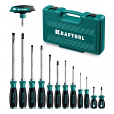 Набор отверток ударных, 13 шт, сквозной стержень Cr-Mo IMPACT KRAFTOOL 25035