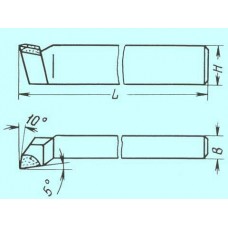 Резец Подрезной отогнутый 20х12х120 Т15К6