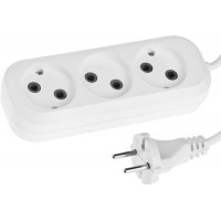 Бытовой удлинитель ПВС 2 х 0.75 мм2 1300 Вт 3 гн. 3 м СИБИН У-20 55031-3