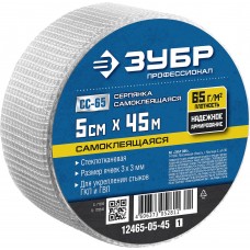 Сетка стеклотканевая самоклеящаяся 5 см?45 м 3?3 мм ЗУБР Профессионал 12465-05-45_z01