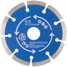 Диск отрезной алмазный сегментный (сухая и влажная резка) 115 х 1,9 х 7 х 22,2 мм (37211М)