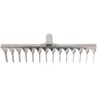 Грабли, витой зуб, нержавеющая сталь, 14 зубьев, без черенка (76982)