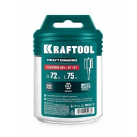 KRAFTOOL DIAMOND d 72 мм (сухое сверление с микроударом, глубина сверления 75 мм, лазерная сварка), Алмазная Коронка для подрозетников (29820-72)