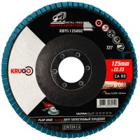 Круг лепестковый торцевой 125 х 22.23 P80 KRUGO Циркониевый (KBYL12580Z)