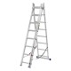 Лестница, 3 х 8 ступеней, алюминиевая, трехсекционная, Сибртех (97818)