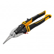 Ножницы по металлу, 270 мм, прямой и левый рез, сталь-СrMo, трехкомпонентные рукоятки Denzel (78372)