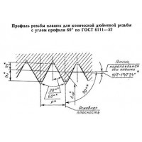Плашка Коническая дюймовая К 1 1/2