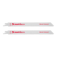 Полотна универсальные для сабельной пилы S1122VF, 200/1.8-2.5 мм, Bimetal, 2 шт, Pro Matrix