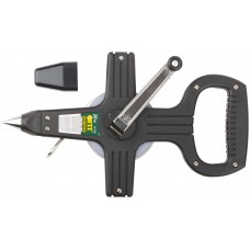 Рулетка геодезическая, стальная лента, черный открытый пластиковый корпус 20 м