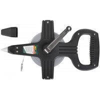 Рулетка геодезическая, стальная лента, черный открытый пластиковый корпус 50 м