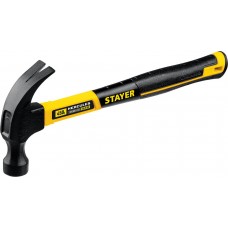 Молоток-гвоздодёр столярный Hercules, 450 г, с фиберглассовой рукояткой STAYER Professional 2026-450_z02