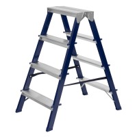 Стремянка двусторонняя 4 ступени, стальная, Сибртех (97934)