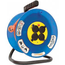 Удлинитель силовой на катушке 4 гнезда с заземл.